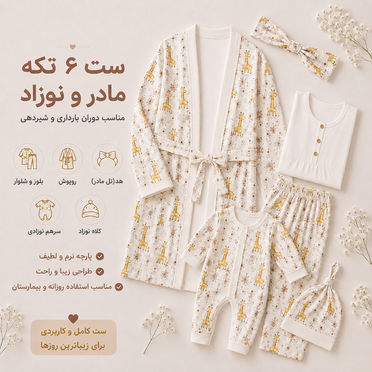 ست مادر و نوزاد مناسب دوران بارداری و شیر دهی